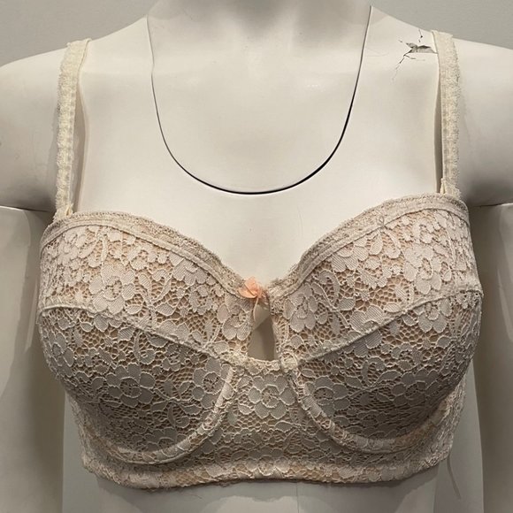 BNWT Blush Longline Calia Bra Ivory Cream Tan Padded 36DD